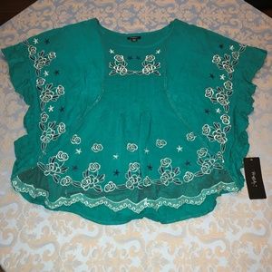 NWT Rhapsody Teal Blouse